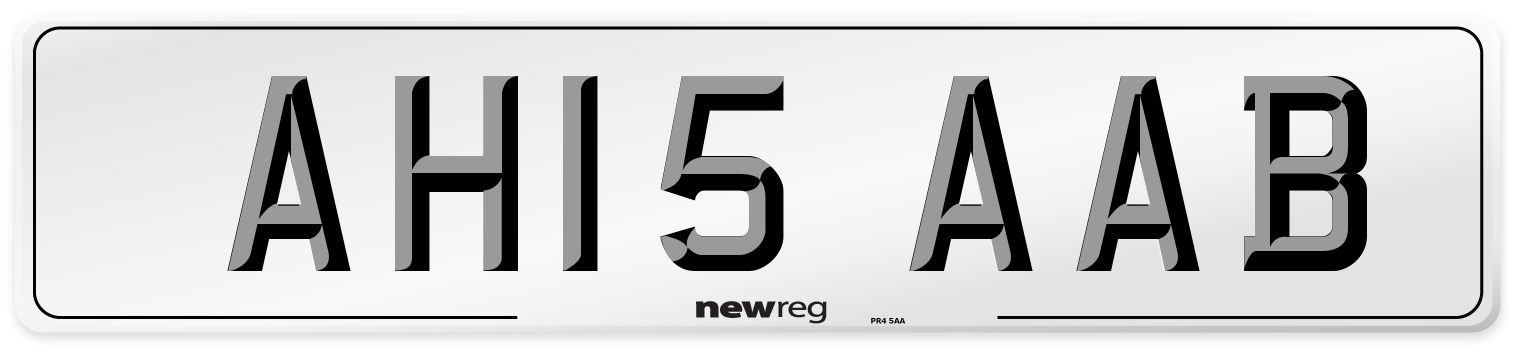 AH15 AAB Number Plate from New Reg